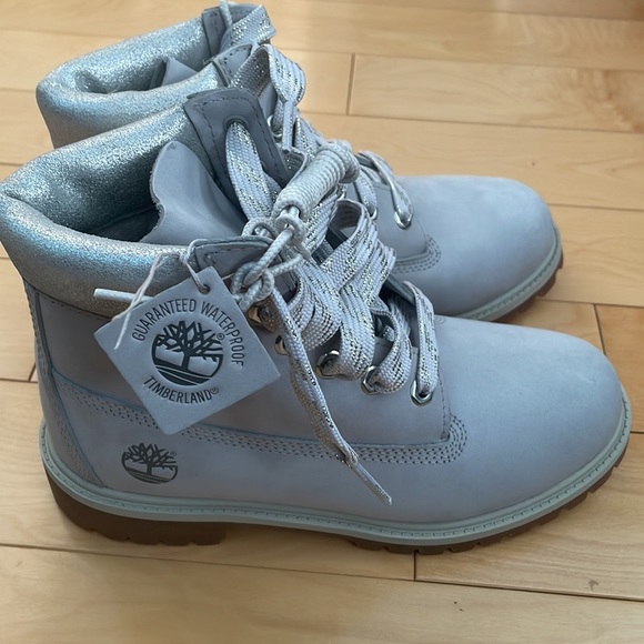 Timberland Boots -grey - size 5.5 youth NEW - Picture 4 of 5